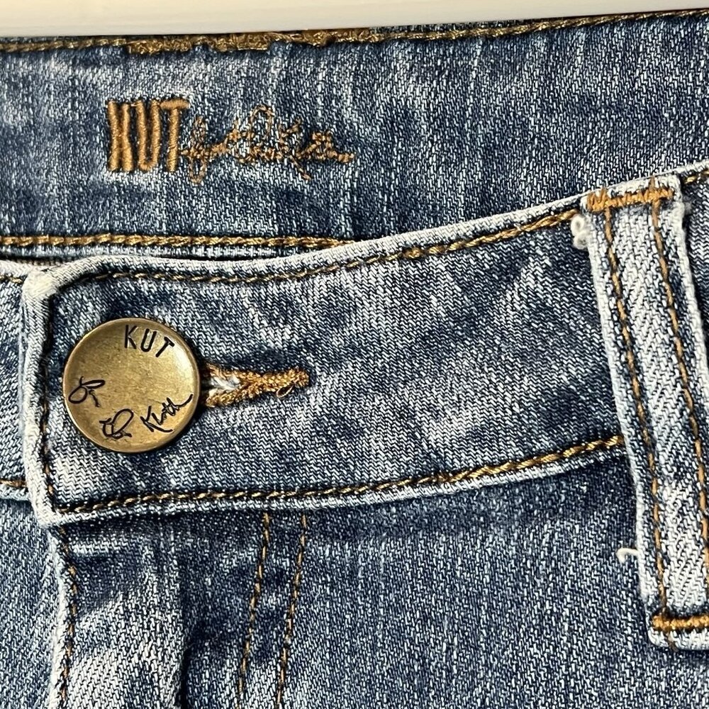 Kut From The Kloth Jeans Women's 8 Blue Catherine Boyfriend Straight Mid Rise - Picture 9 of 16
